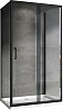 Картинка анонса товара «душевой уголок abber schwarzer diamant ag30160b-s90b-s90b 160x90 см универсальный, профиль черный, стекло прозрачное»
