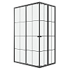 Картинка анонса товара «душевой уголок niagara eco ng-1012-14qkl (120x80x190) прямоугольник, раздвиж, профиль черный, стекло клетка (4мм)»