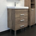 Тумба с раковиной Comforty Никосия 60Н 00-00008852 дуб темный раковина Fest 60 F01 Тумба с раковиной Comforty Никосия 60Н 00-00008852 дуб темный раковина Fest 60 F01