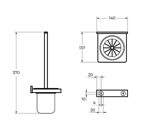 Ершик для унитаза CEZARES MAXIMA CZR-F-8923 хром Ершик для унитаза CEZARES MAXIMA CZR-F-8923 хром