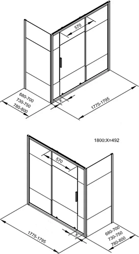 Шторка на ванну Aquanet Practic AE10-B-180H150U-CP, прозрачное стекло Шторка на ванну Aquanet Practic AE10-B-180H150U-CP, прозрачное стекло