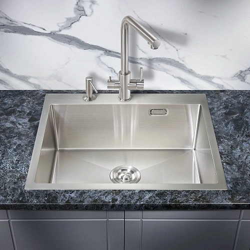 Кухонная мойка Milacio Denia 59 Steel (MC.77490) сталь нержавеющая Кухонная мойка Milacio Denia 59 Steel (MC.77490) сталь нержавеющая