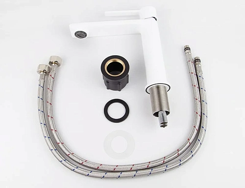 Смеситель для раковины Kaiser Serio 05311-4 Белый матовый Смеситель для раковины Kaiser Serio 05311-4 Белый матовый