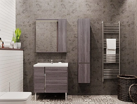 Зеркальный шкаф Aquaton Стоун 80 грецкий орех 1A228302SXC80 Зеркальный шкаф Aquaton Стоун 80 грецкий орех 1A228302SXC80