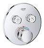 Картинка анонса товара «смеситель для душа grohe grohtherm smartcontrol (29119000) внешняя часть термостата, на 2 выхода, хром»