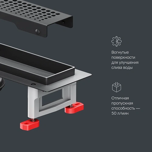 Душевой лоток AM.PM Master Flow W01SC-P11-040-01BM Cut Gradient 40см, черный матовый Душевой лоток AM.PM Master Flow W01SC-P11-040-01BM Cut Gradient 40см, черный матовый