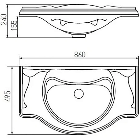 Раковина Aquaton Лаура 85 1A706731LU010 Раковина Aquaton Лаура 85 1A706731LU010
