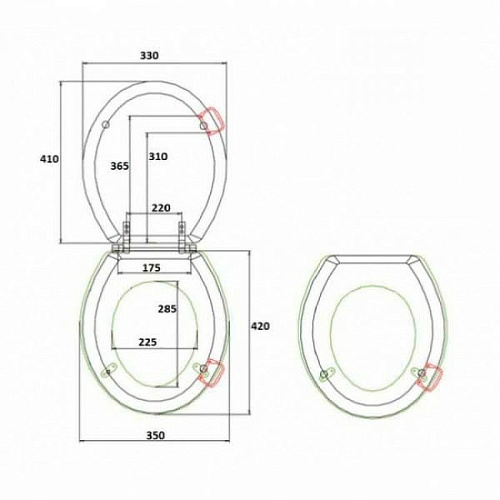 Крышка-сиденье Boheme микролифт, черное петли хром 907-B-CR Крышка-сиденье Boheme микролифт, черное петли хром 907-B-CR