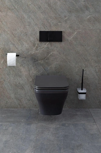 Унитаз подвесной Allen Brau Infinity 4.21011.AN с крышкой, антрацит Унитаз подвесной Allen Brau Infinity 4.21011.AN с крышкой, антрацит