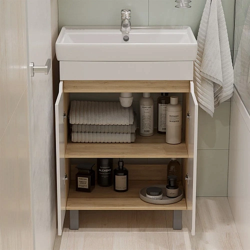 Тумба с раковиной DIWO Архангельск 60 дуб сонома 569755 Тумба с раковиной DIWO Архангельск 60 дуб сонома 569755