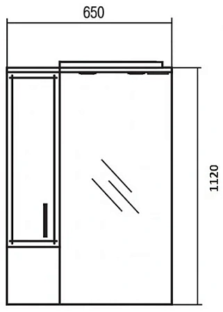 Зеркальный шкаф Aquaton Марсия 67 левый белый 1A007502MS01L Зеркальный шкаф Aquaton Марсия 67 левый белый 1A007502MS01L