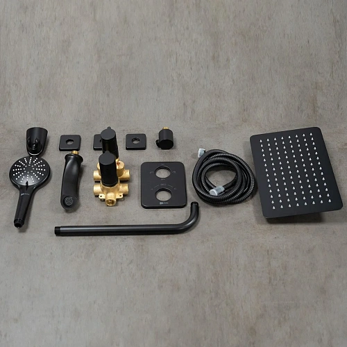 Душевая система Lemark Bronx LM3742BL термостатическая, встраиваемая, черный Душевая система Lemark Bronx LM3742BL термостатическая, встраиваемая, черный