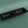 Раковина Ceramica Nova Grace CN7022MB мебельная 1410x457x137 с двумя чашами и отверстиями под смеситель, черный матовый Раковина Ceramica Nova Grace CN7022MB мебельная 1410x457x137 с двумя чашами и отверстиями под смеситель, черный матовый