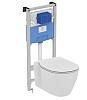 Картинка анонса товара «комплект 3 в 1 ideal standard e8822301pc15 инсталляция prosys с подвесным унитазом connect rimless e»