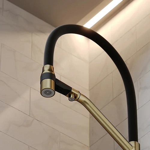 Смеситель для кухни Sancos Orta SC4008BG под фильтр, брашированное золото Смеситель для кухни Sancos Orta SC4008BG под фильтр, брашированное золото