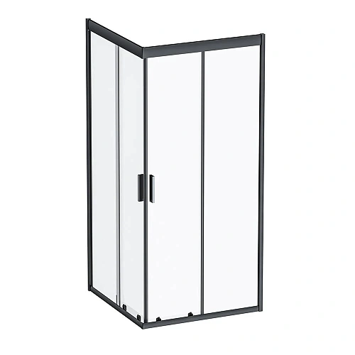 Душевой уголок AM.PM Gem W90G-403-090BT Slide 90x90 стекло прозрачное, профиль черный матовый Душевой уголок AM.PM Gem W90G-403-090BT Slide 90x90 стекло прозрачное, профиль черный матовый