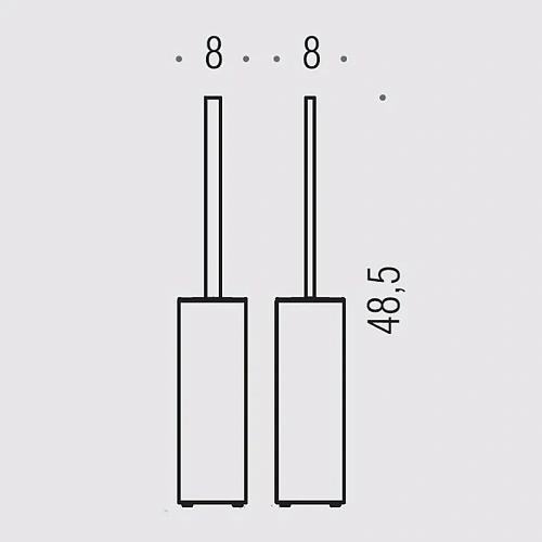 Ершик для унитаза Colombo Look B1606.NM напольный, черный матовый Ершик для унитаза Colombo Look B1606.NM напольный, черный матовый