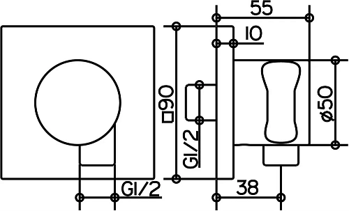 Шланговое подключение Keuco IXMO 59592170002 Шланговое подключение Keuco IXMO 59592170002