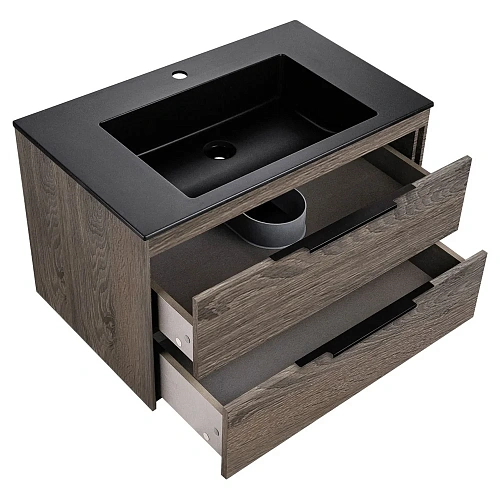 Тумба под раковину Vincea Chiara 2D 800 подвесная, 2 выкатных ящика soft-close, R.Oak VMC-2C2800RO Тумба под раковину Vincea Chiara 2D 800 подвесная, 2 выкатных ящика soft-close, R.Oak VMC-2C2800RO