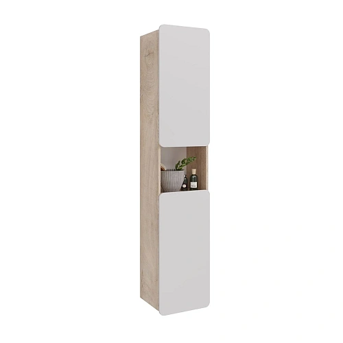 Шкаф-пенал Lemark OLIVIA 35 см подвесной/напольный, левый/правый, дуб кантри/белый LM08OL35P Шкаф-пенал Lemark OLIVIA 35 см подвесной/напольный, левый/правый, дуб кантри/белый LM08OL35P