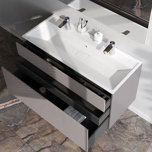 Тумба под раковину AM.PM Inspire V2.0 M50AFHX1203EGM подвесная, 120 см, push-to-open, элегантный Тумба под раковину AM.PM Inspire V2.0 M50AFHX1203EGM подвесная, 120 см, push-to-open, элегантный