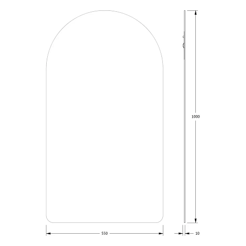Зеркало Evoform Primary BY 0015 55х100 см со шлифованной кромкой Зеркало Evoform Primary BY 0015 55х100 см со шлифованной кромкой