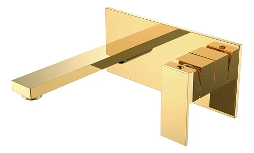 Смеситель для раковины Boheme Qubic Shinny Gold 475-G встроенный Смеситель для раковины Boheme Qubic Shinny Gold 475-G встроенный