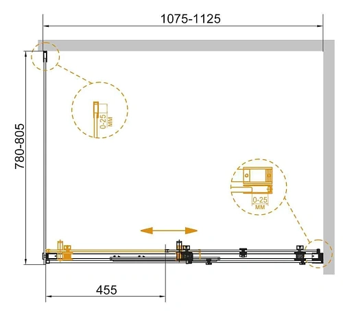 Душевой уголок CEZARES STYLUS-SOFT-AH-1-110/80-C-Cr 110x80см стекло прозрачное, профиль хром Душевой уголок CEZARES STYLUS-SOFT-AH-1-110/80-C-Cr 110x80см стекло прозрачное, профиль хром