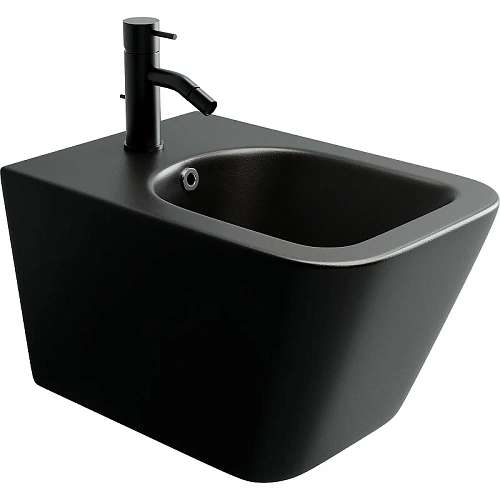 Биде подвесное Ceramica Nova METRIC CN3008MB черный матовый Биде подвесное Ceramica Nova METRIC CN3008MB черный матовый