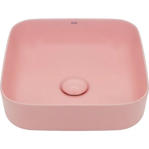 Раковина AQUAme AQM5011 накладная квадратная, цвет розовый матовый 390x390x130 AQM5011MP Раковина AQUAme AQM5011 накладная квадратная, цвет розовый матовый 390x390x130 AQM5011MP