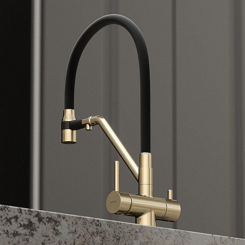 Смеситель для кухни Sancos Dora SC4003BG под фильтр, брашированное золото Смеситель для кухни Sancos Dora SC4003BG под фильтр, брашированное золото