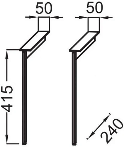 Ножки для мебели Jacob Delafon Nouvelle Vague EB3055-BLV Ножки для мебели Jacob Delafon Nouvelle Vague EB3055-BLV