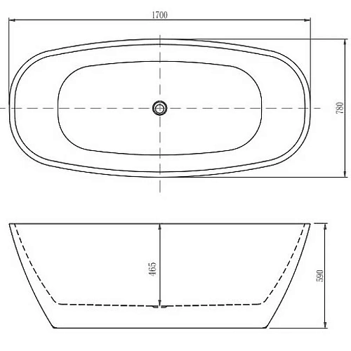 Ванна отдельностоящая Aquatek ТЕРА AQ-128778WT акриловая 1700 x 780 x 590 со сливом и ножками белая Ванна отдельностоящая Aquatek ТЕРА AQ-128778WT акриловая 1700 x 780 x 590 со сливом и ножками белая