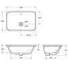 Раковина BelBagno BB1009 керамическая встраиваемая снизу 525x340 белый Раковина BelBagno BB1009 керамическая встраиваемая снизу 525x340 белый