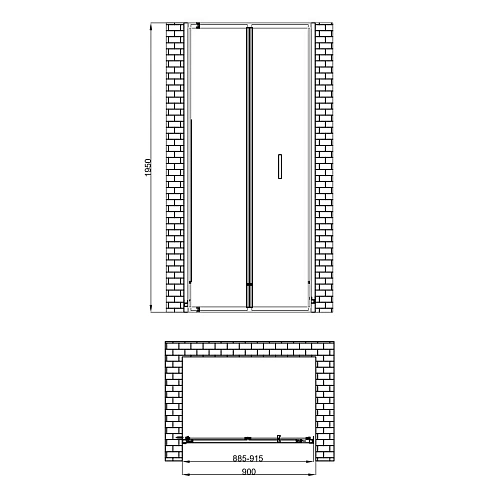 Душевая дверь BERGES LEGOS LS-4 900 062028 Душевая дверь BERGES LEGOS LS-4 900 062028