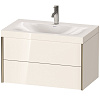 Картинка анонса товара «тумба под раковину duravit xviu xv4615ob122c подвесная 80 см белая/шампань»