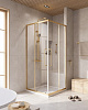 Картинка анонса товара «душевой уголок cezares relax-304-a-2-100-c-boro 100x100см стекло прозрачное, профиль брашированное золото»
