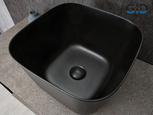 Раковина Gid N9301bg 53356 накладная черная графит 36x36x25.5 Раковина Gid N9301bg 53356 накладная черная графит 36x36x25.5