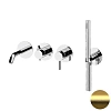 Смеситель для ванны Remer Metrica MC53D2PWBBG, золото брашированное
