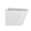 Унитаз подвесной ABBER Bequem AC1102 белый, безободковый с крышкой микролифт Унитаз подвесной ABBER Bequem AC1102 белый, безободковый с крышкой микролифт