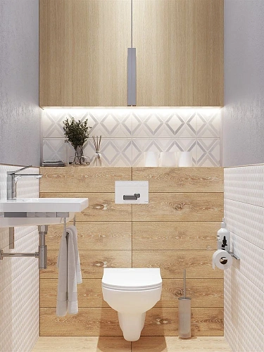 Плитка керамическая Cersanit Alrami серый 20x44 AMG091 Плитка керамическая Cersanit Alrami серый 20x44 AMG091