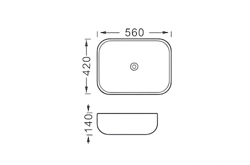 Раковина Aquatek AQ5526-MB 560x420x140, матовый черный, накладная Раковина Aquatek AQ5526-MB 560x420x140, матовый черный, накладная