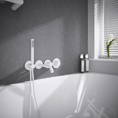 Смеситель для ванны Timo Saona 2324/16YSM встраиваемый с термостатом белый матовый Смеситель для ванны Timo Saona 2324/16YSM встраиваемый с термостатом белый матовый