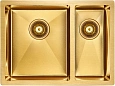 Кухонная мойка Paulmark ZUSAT PM225944-BGL брашированное золото левая PVD 590х440мм Кухонная мойка Paulmark ZUSAT PM225944-BGL брашированное золото левая PVD 590х440мм