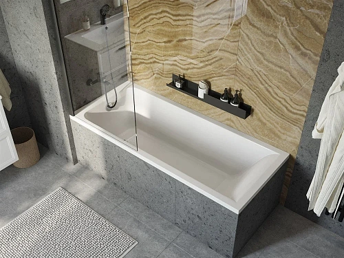 Акриловая ванна STWORKI Стокгольм 175x75 с каркасом, прямоугольная, российская, пристенная, встраива 452137 Акриловая ванна STWORKI Стокгольм 175x75 с каркасом, прямоугольная, российская, пристенная, встраива 452137