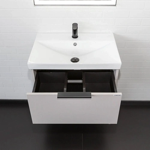 Тумба с раковиной Comforty Селенга-60 00-00021980 серый шелк с раковиной CF19696BX-60 Тумба с раковиной Comforty Селенга-60 00-00021980 серый шелк с раковиной CF19696BX-60