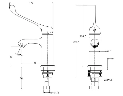 Смеситель для раковины ARROW AG4005 хром Смеситель для раковины ARROW AG4005 хром
