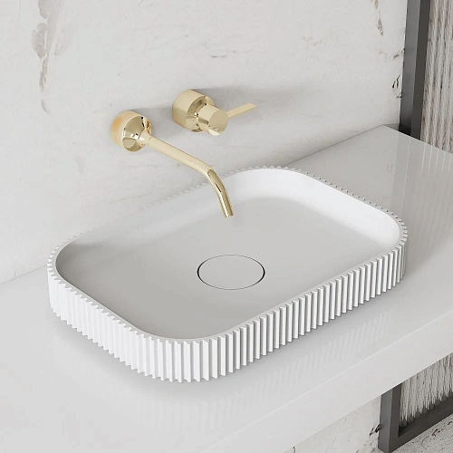 Раковина ABBER Stein AS2602 накладная, белая матовая Раковина ABBER Stein AS2602 накладная, белая матовая