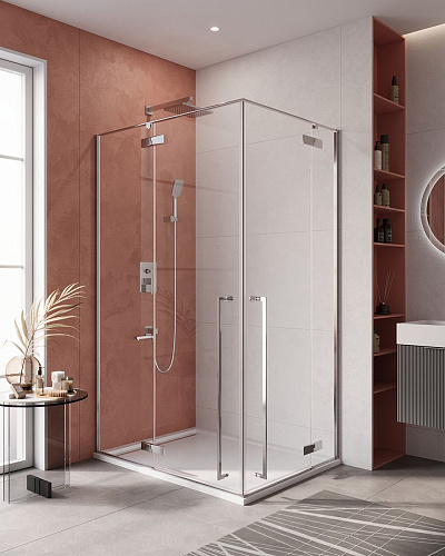 Душевой уголок CEZARES LINER-AH-2-120/90-C-Cr-L 120x90см стекло прозрачное, профиль хром Душевой уголок CEZARES LINER-AH-2-120/90-C-Cr-L 120x90см стекло прозрачное, профиль хром