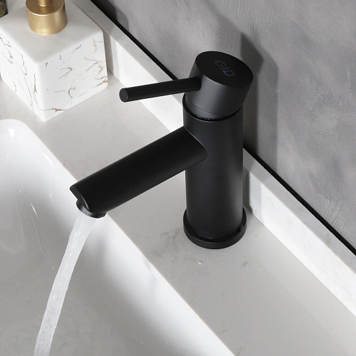 Смеситель для раковины Gid Berlin SS080-BM-K SS080BMK черный матовый Смеситель для раковины Gid Berlin SS080-BM-K SS080BMK черный матовый